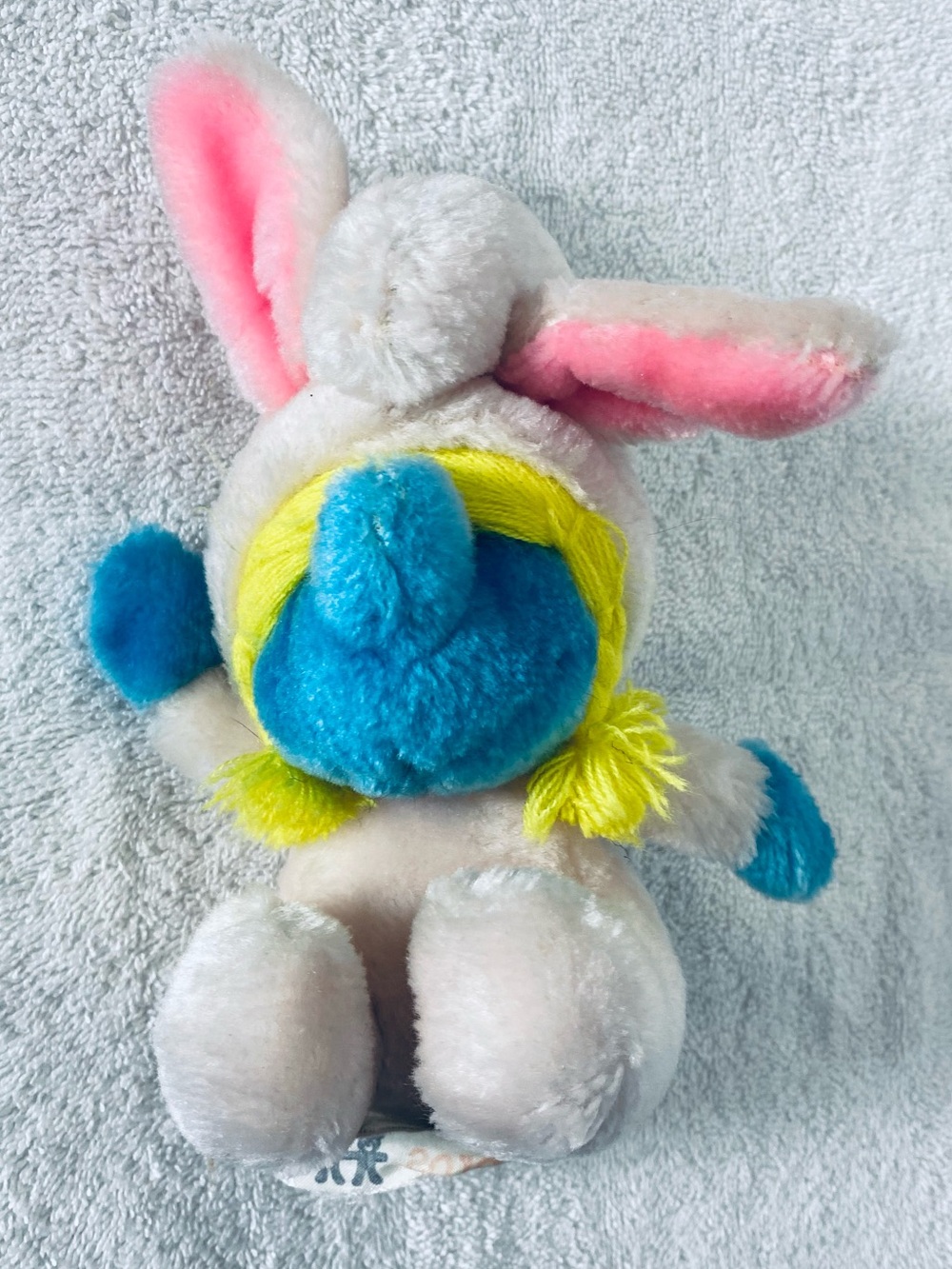 Vintage 1982 Smurfs Smurfette White Bunny Suit Costume Stuffed Animal Plush Toy